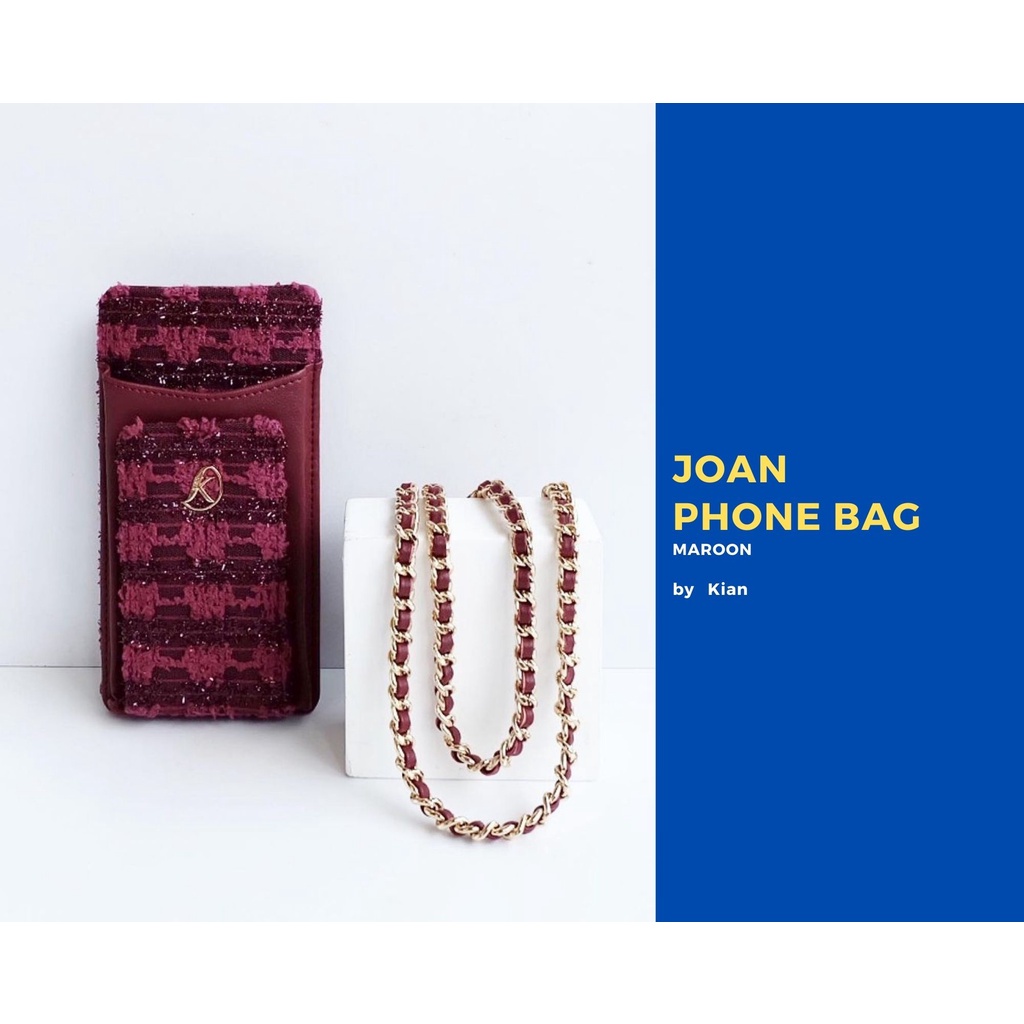Joan Phone Bag Maroon by Kian