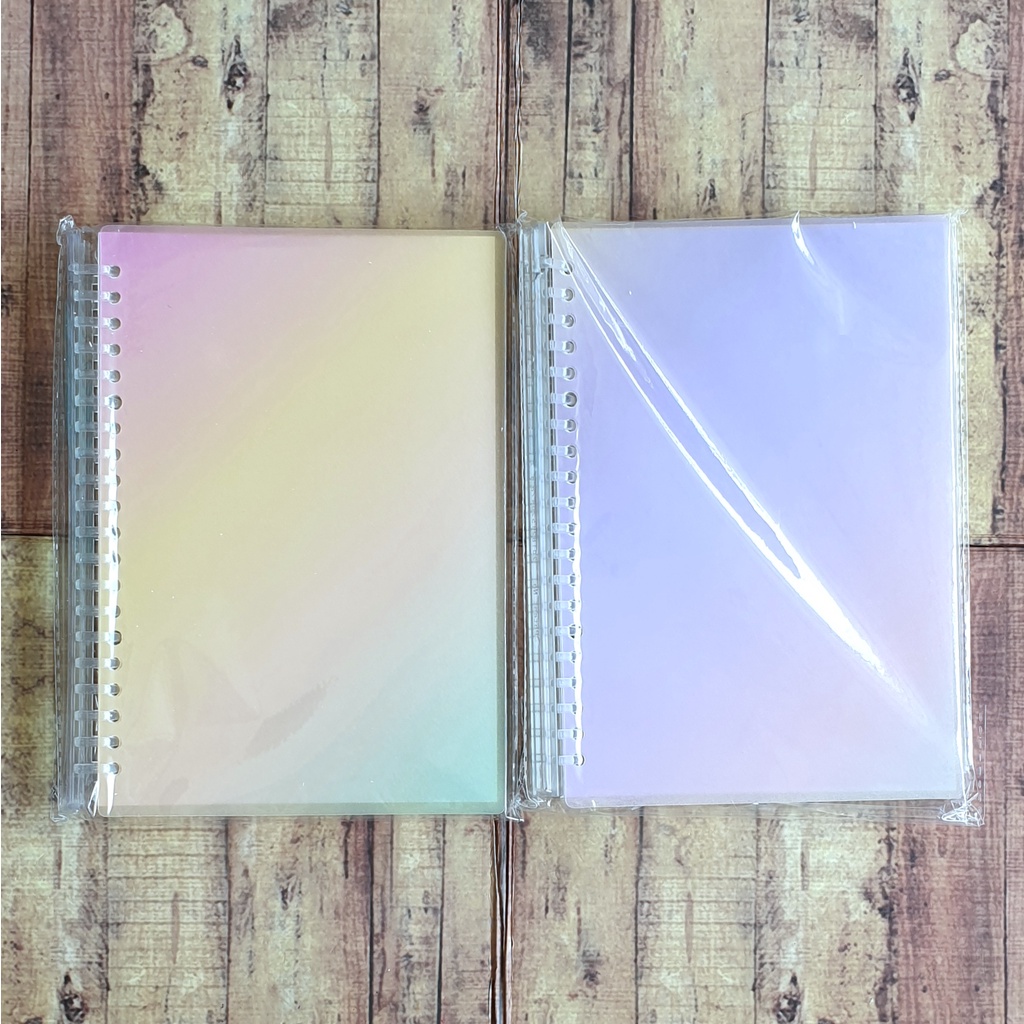 Binder Notepad Gradasi - Notebook Spiral Wengu A5 Warna Gradient Ring Plastik Bisa Direfill PL026