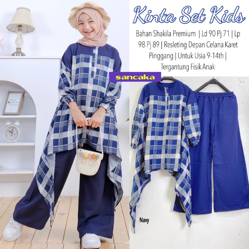 KINTA SET KIDS GAMIS ANAK PREMIUM BY SANCAKA