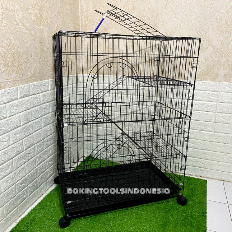 KANDANG KUCING 3 TINGKAT SIZE XXL 75X45X105 HIGH QUALITY