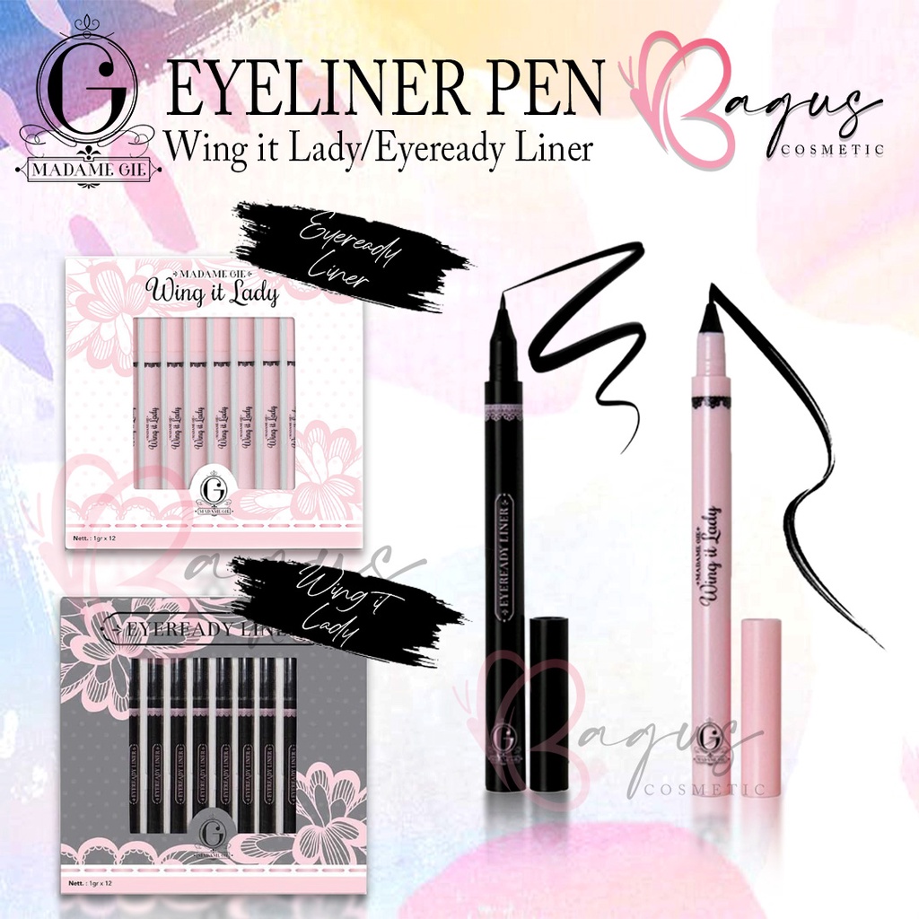 ⭐BAGUS⭐ MADAME GIE EYELINER SPIDOL | Eyeready Liner &amp; Eye Wing It Lady