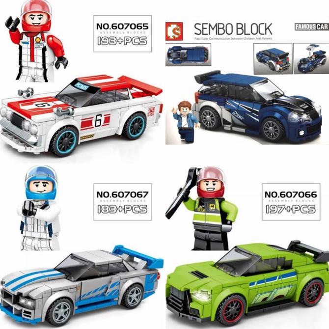 Mainan Sembo Lego Block Mobil Balap Anak - Lego Brick Mobil Anak