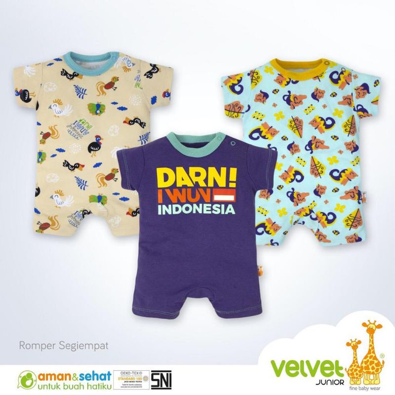 Bodysuit Active Wear Segiempat Velvet Junior