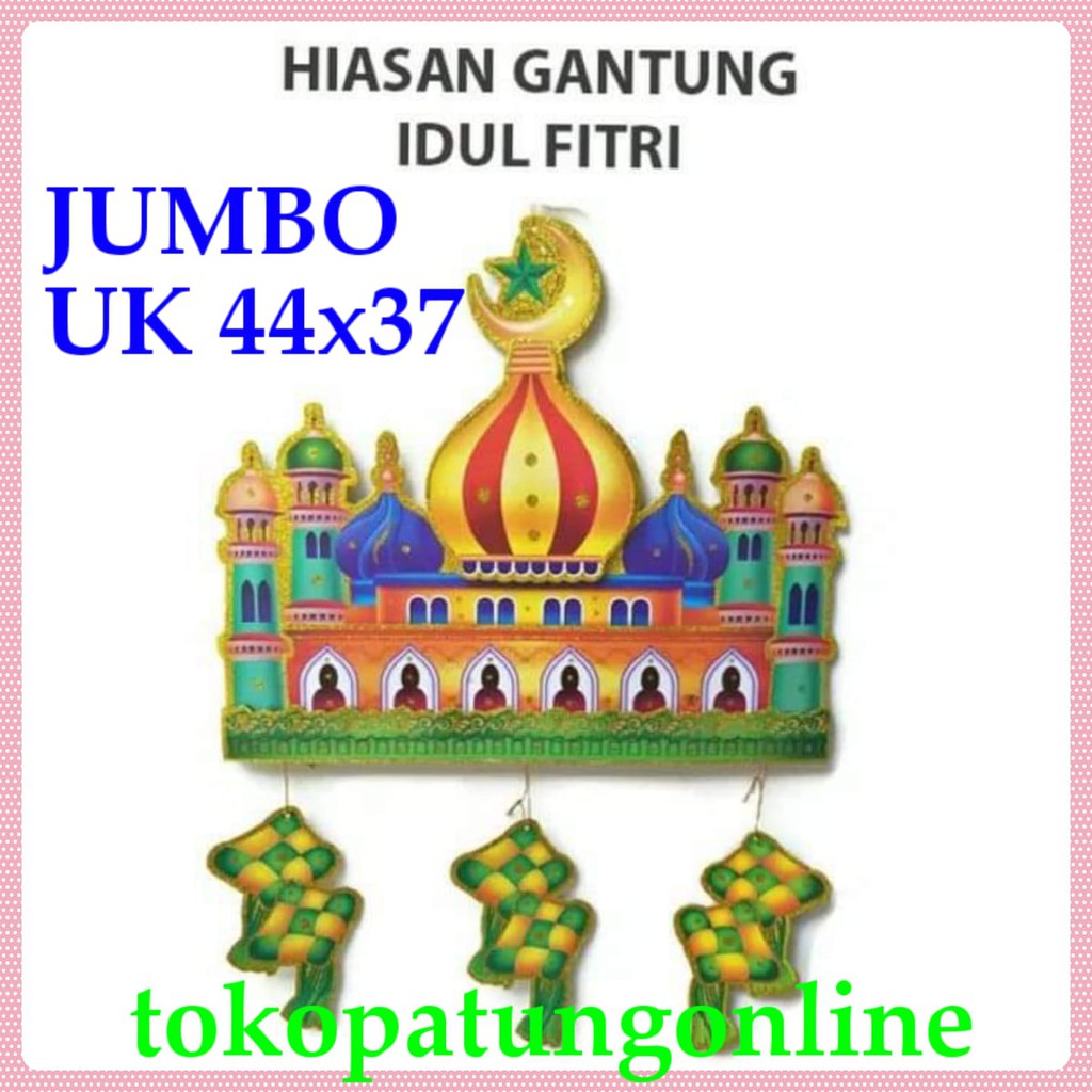 Hiasan Gantungan Idul Fitri Masjid 3D 01