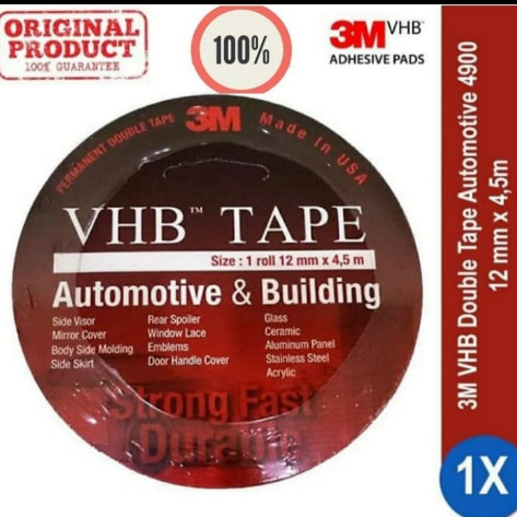 

Dijual Best Seller Double Tape 3M Vhb 12Mm X 4,5Meter Origional 3M Gilaa!!!