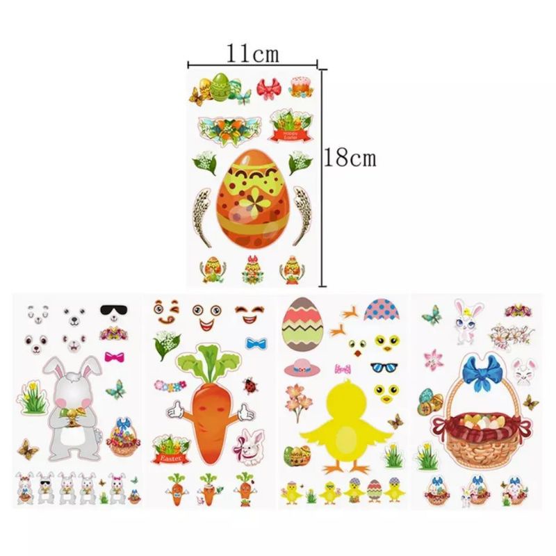 

Stiker Sticker Bongkar Pasang Hiasan Paskah Happy Easter