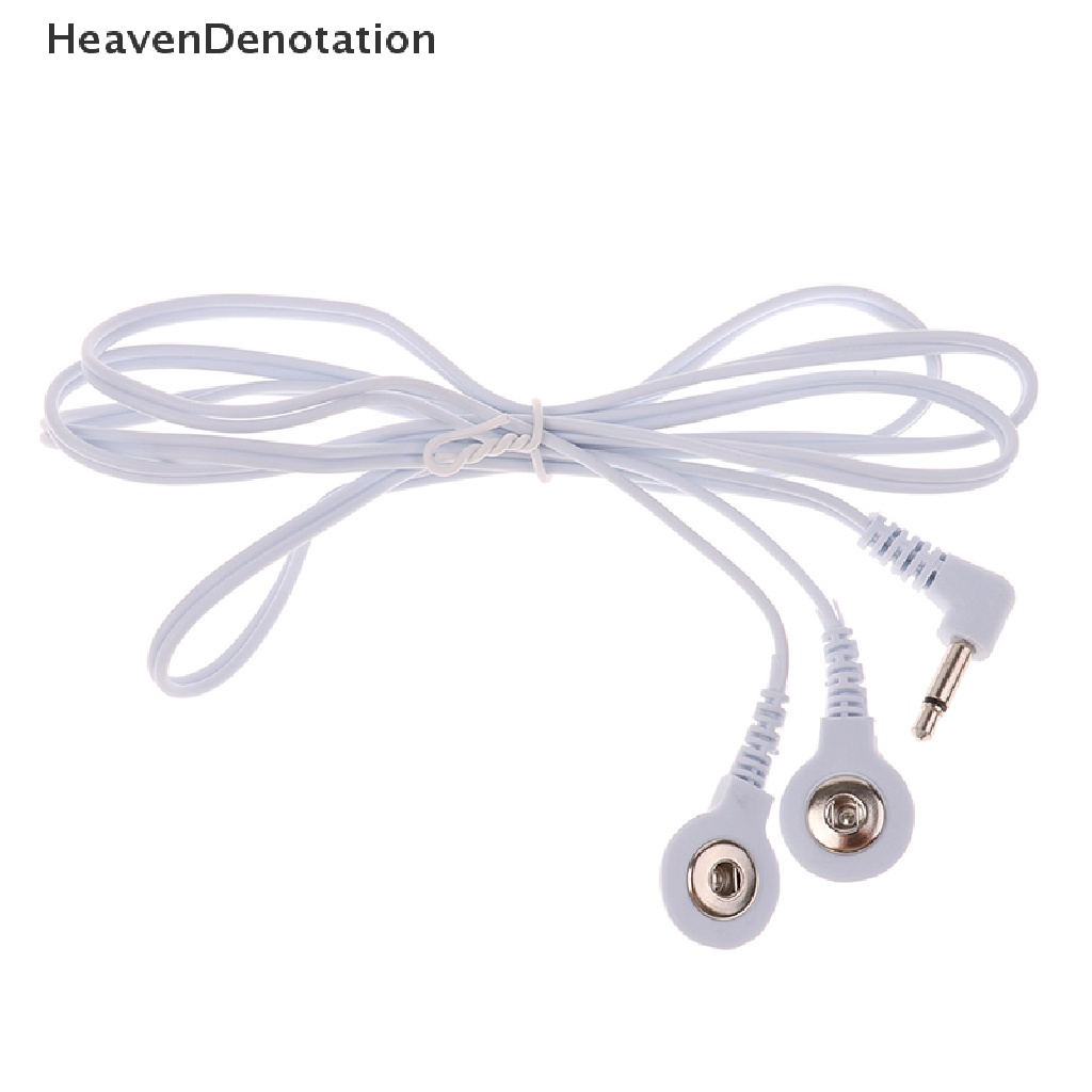 [HeavenDenotation] Electrode Lead Wires Jack Dc Head 3.5Mm Snap Replacement Tens Unit Cables 2-way