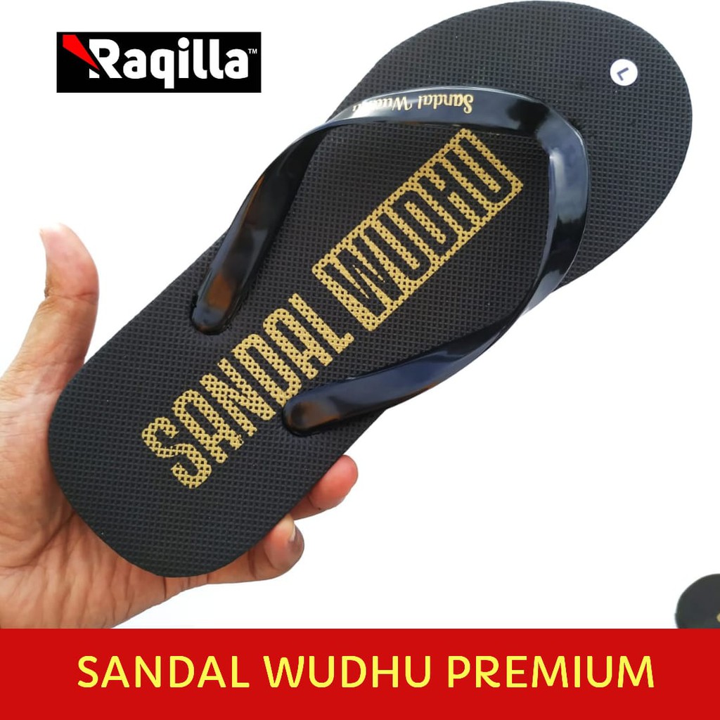 Paket 10 sett/psg Sandal Wudhu Masjid Sablon Gold PREMIUM