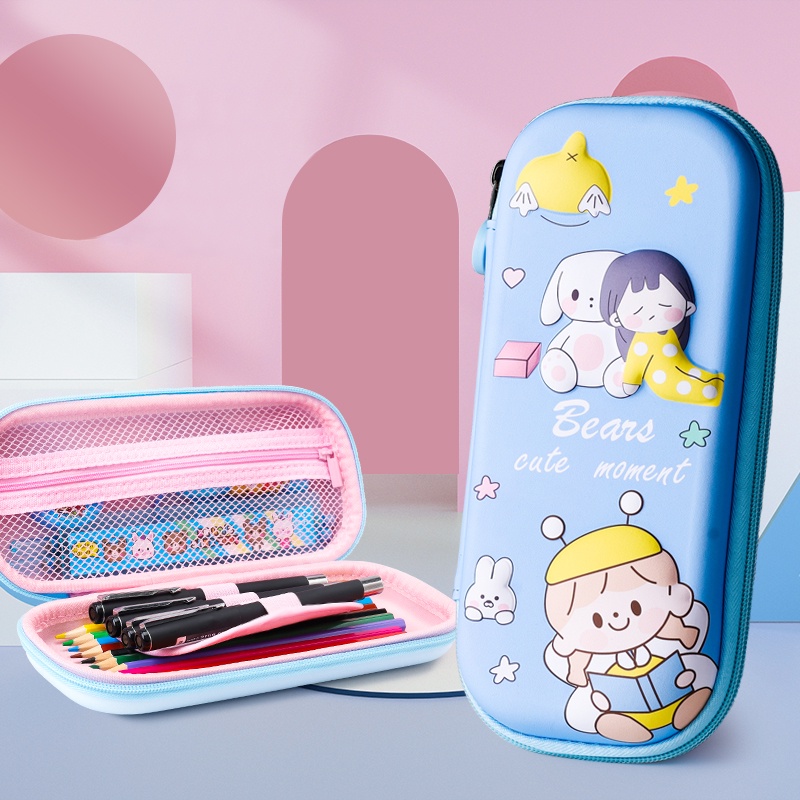 MTOYS - TEMPAT PENSIL ANAK TIMBUL 6 DIMENSI KARAKTER UNIK 2D AESTHETIC  UNICORN CEWEK BISA UNTUK SEKOLAH - M0188