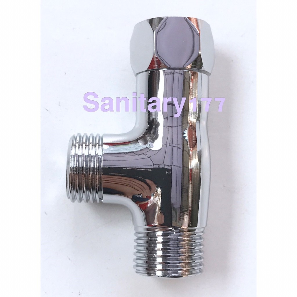 Nepel T kuningan 406- nepel tee kran T fitting mur sambungan kran ring mur 1/2 inch shower brass tee /X51