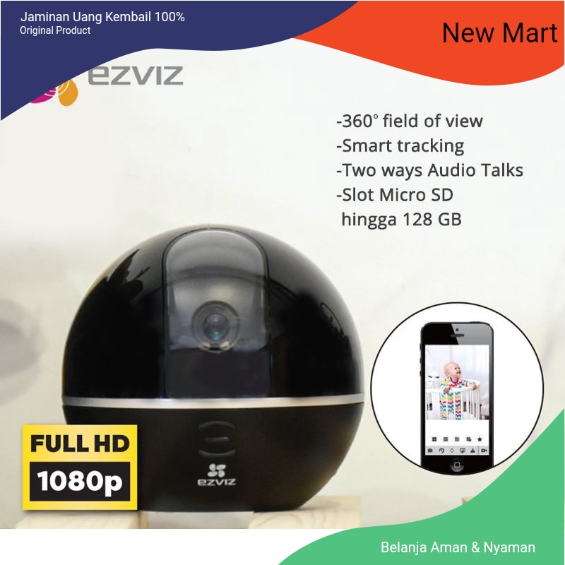Cctv/pemantau/camera /Ezviz Ip Camera 1080p - Hitam