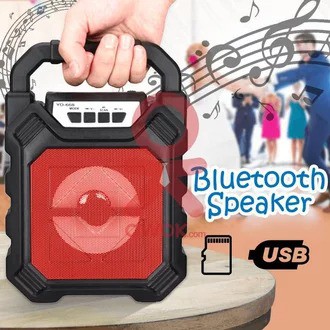 SPEAKER BLUETOOTH + MIC KARAOKE 702 / Speaker Hitam Bluetooth Portable FREE Microphone HF-S339 LED