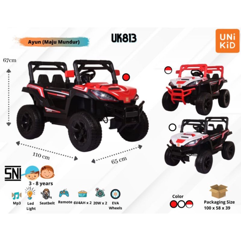 MOBIL MOTOR AKI JEEP RUBICON UNIKID UK 853 &amp; UK 862 BAN KARET