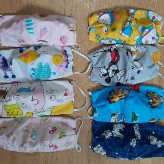  MASKER  KAIN  ANAK motif  kartun  earloop masker  lucu 