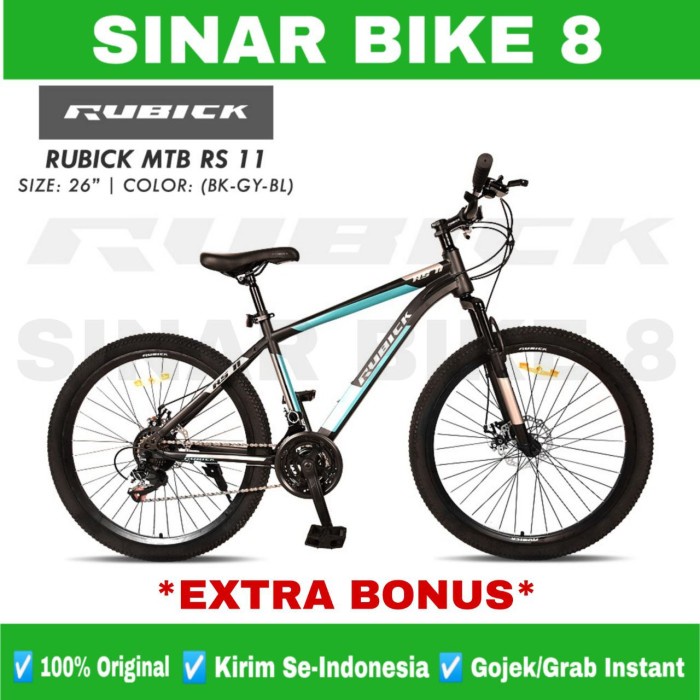 Sepeda Gunung Ukuran 26 Inch MTB RUBICK RS 11 Rem Cakram 21 Speed