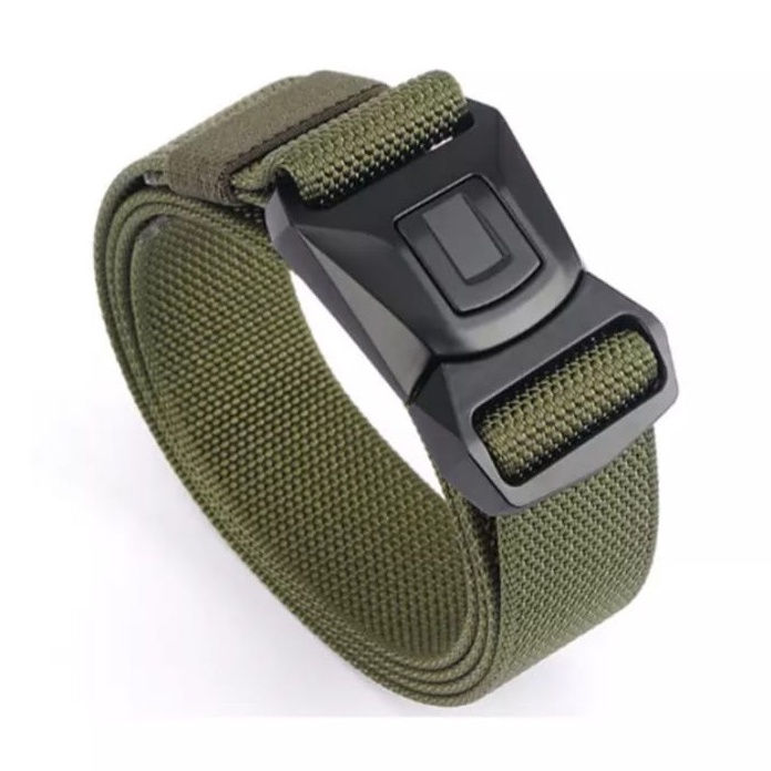 Ikat Pinggang Pria Nylon Kanvas Gesper NYLON Kepala Besi Tactical Belt Sabuk Pria Men Belt