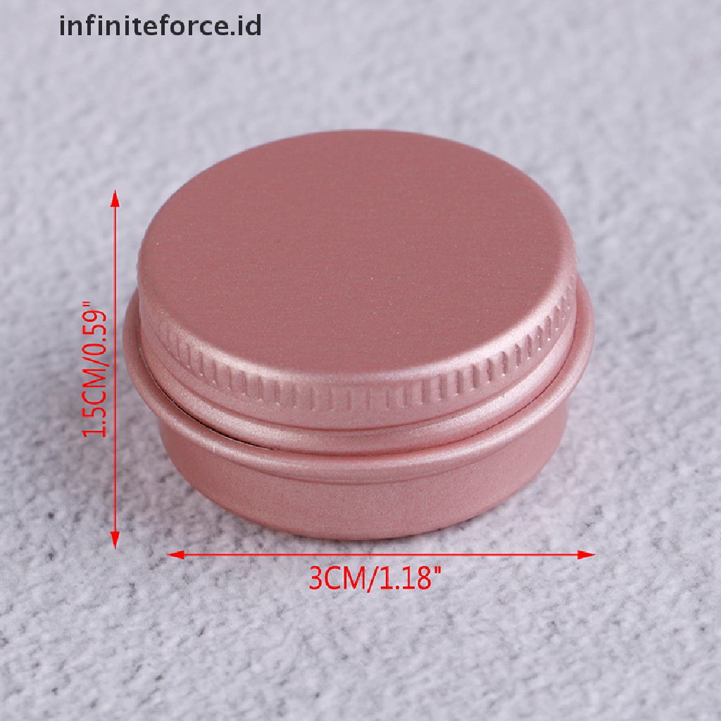 Infiniteforce.id 10pcs / Set Toples Kosong Bahan Aluminum Untuk Krim Wajah / Kosmetik / Makeup