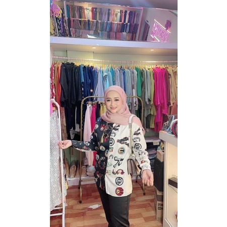 BAJU WANITA TERBARU | KEMEJA FASHION VERSACE