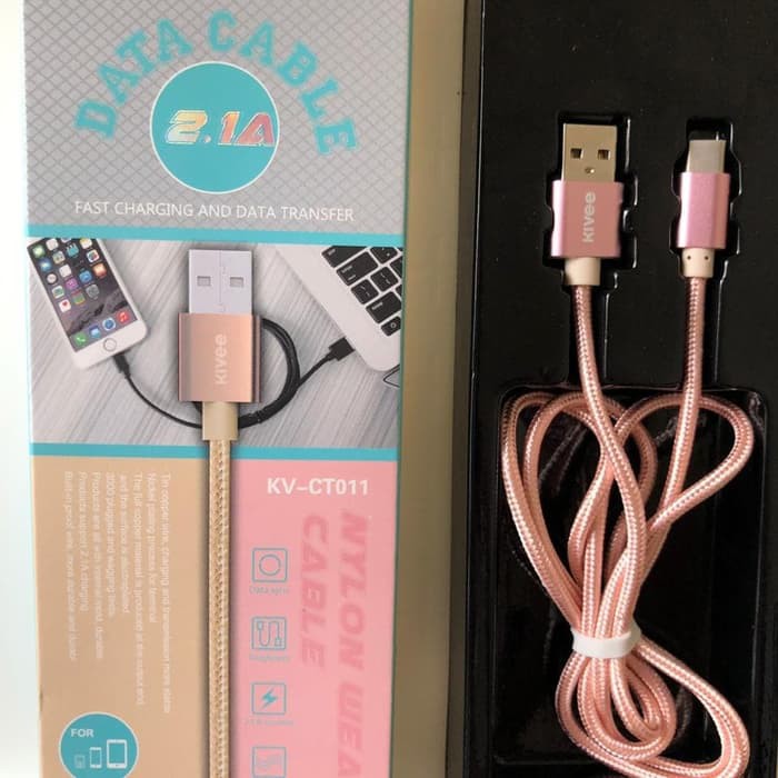 KIVEE CABLE KABEL DATA TERMURAH CT011 USB TYPE-C/MICRO ORIGINAL FAST CHARGING