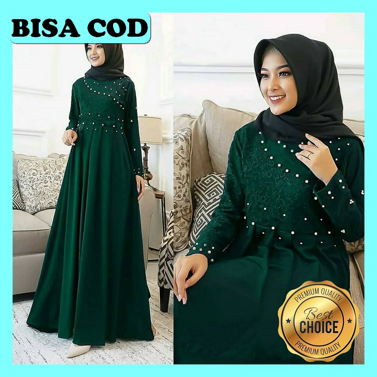 Promo Maudy Maxy Bahan Ceruty Gamis Syari Model Terbaru 2022 Gamis Wanita Modern Mewah Bahan Ceruti 