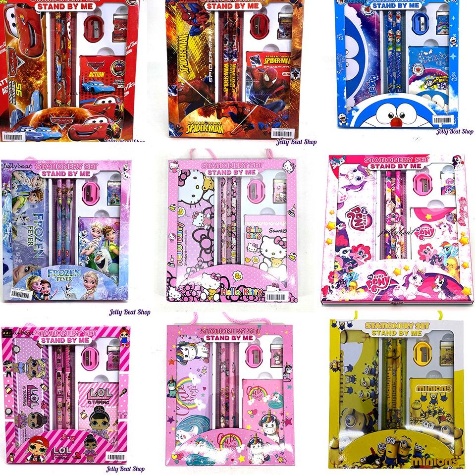 

[PRODUK GCKHI] Stationery Set / Paket Alat Tulis Karakter 7 in 1 NCQ