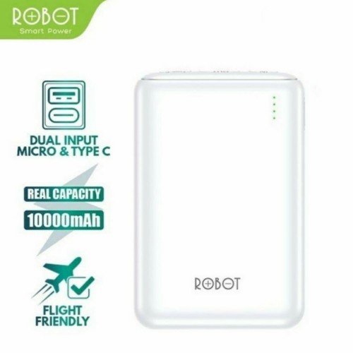 POWERBANK ROBOT RT10 10.000MAH MICRO TYPE C INPUT FLIGHT FRIENDLY