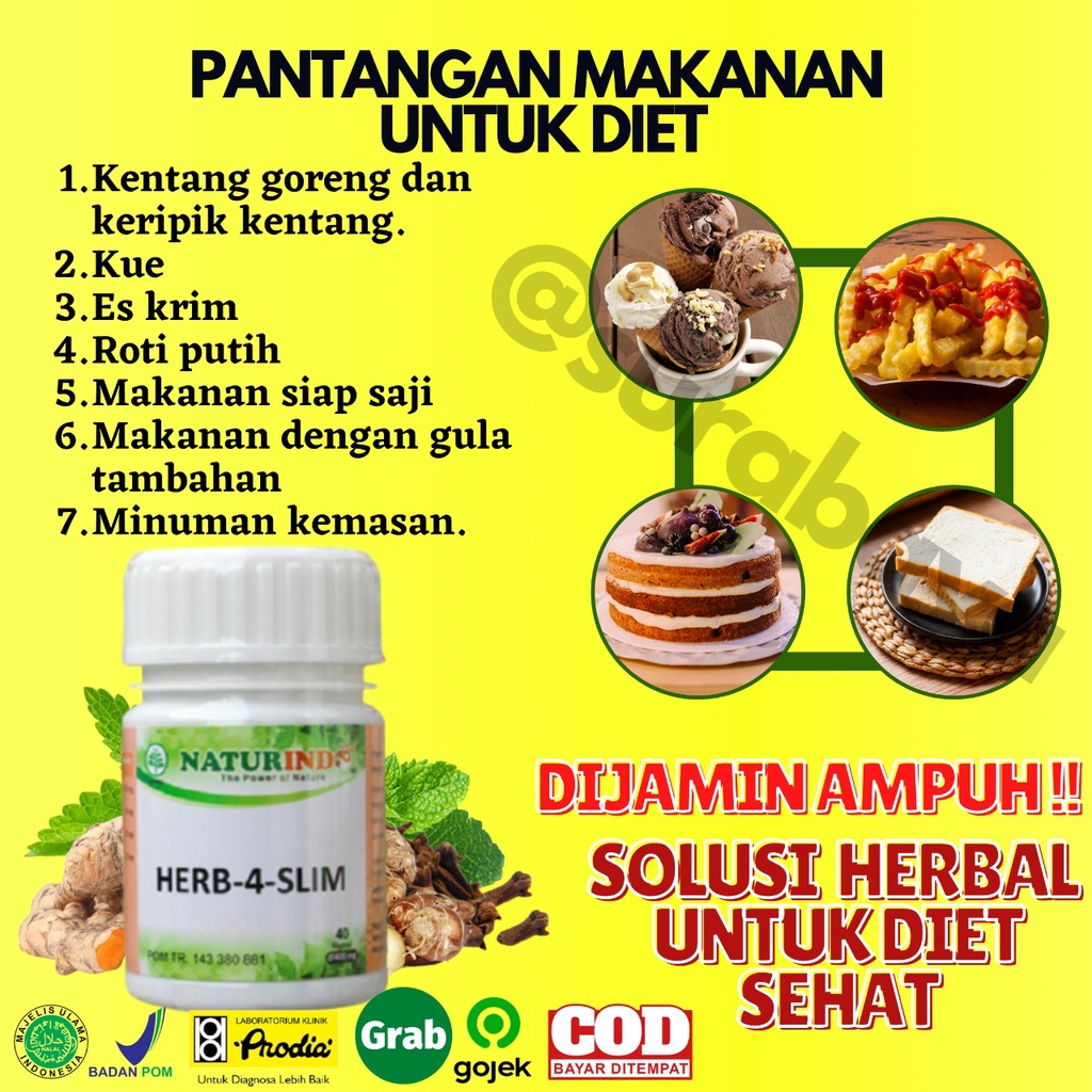 Obat Diet Ampuh Obat Pelangsing Alami BPOM MUI HALAL Slim HERB 4 SLIM Obat Pelangsing Obat Diet Herbal Obat Herbal Penurun Berat Badan PELANGSING BADAN OBAT DIET HERBAL PELUNTUR LEMAK PENGECIL PERUT BUNCIT Herb 4 Slim Naturindo Surabaya-5