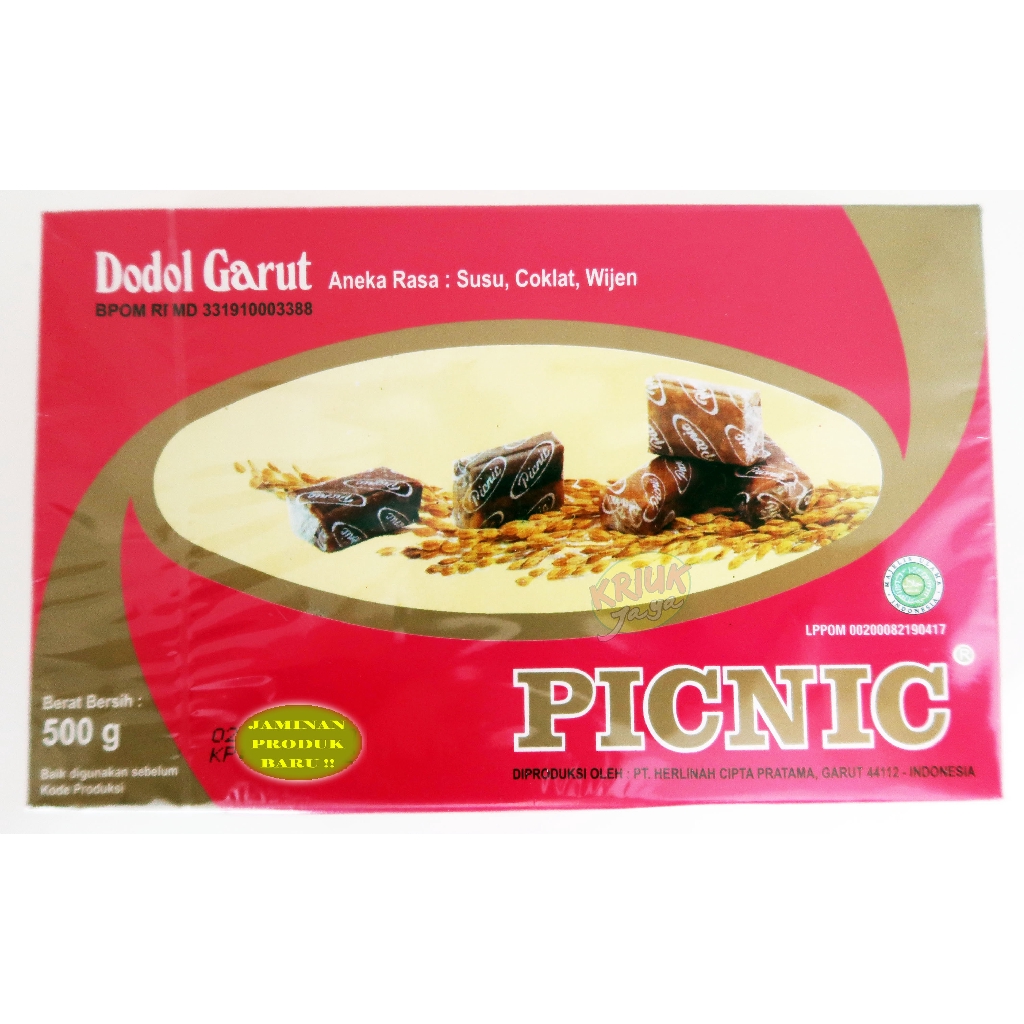 

DODOL GARUT PICNIC ORIGINAL SPESIAL QUALITY 500 Gram