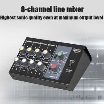 WEITESI Professional Console Karaoke Mixer 8 Channel Input Mic AM-228 sudah termasuk adaptor