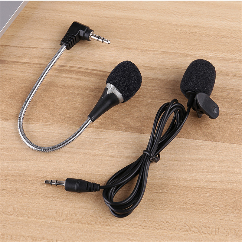 Universal 3.5mm Jack Plug Flexible Mini Notebook Computer PC Laptop Smart Phone Wired Audio External Microphone With Clip