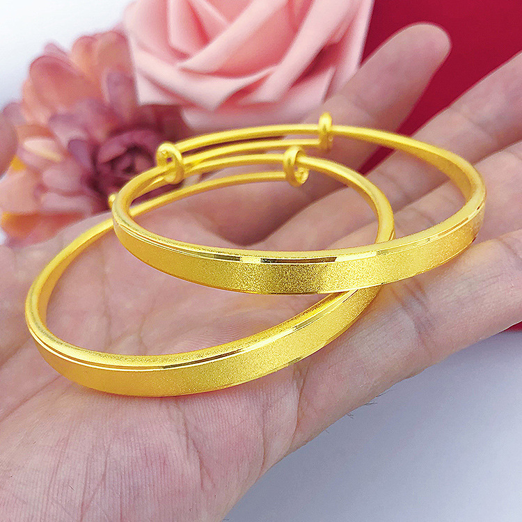 Gelang Tangan Rantai Adjustable Warna emas Matte Gaya Bangkok Untuk Wanita