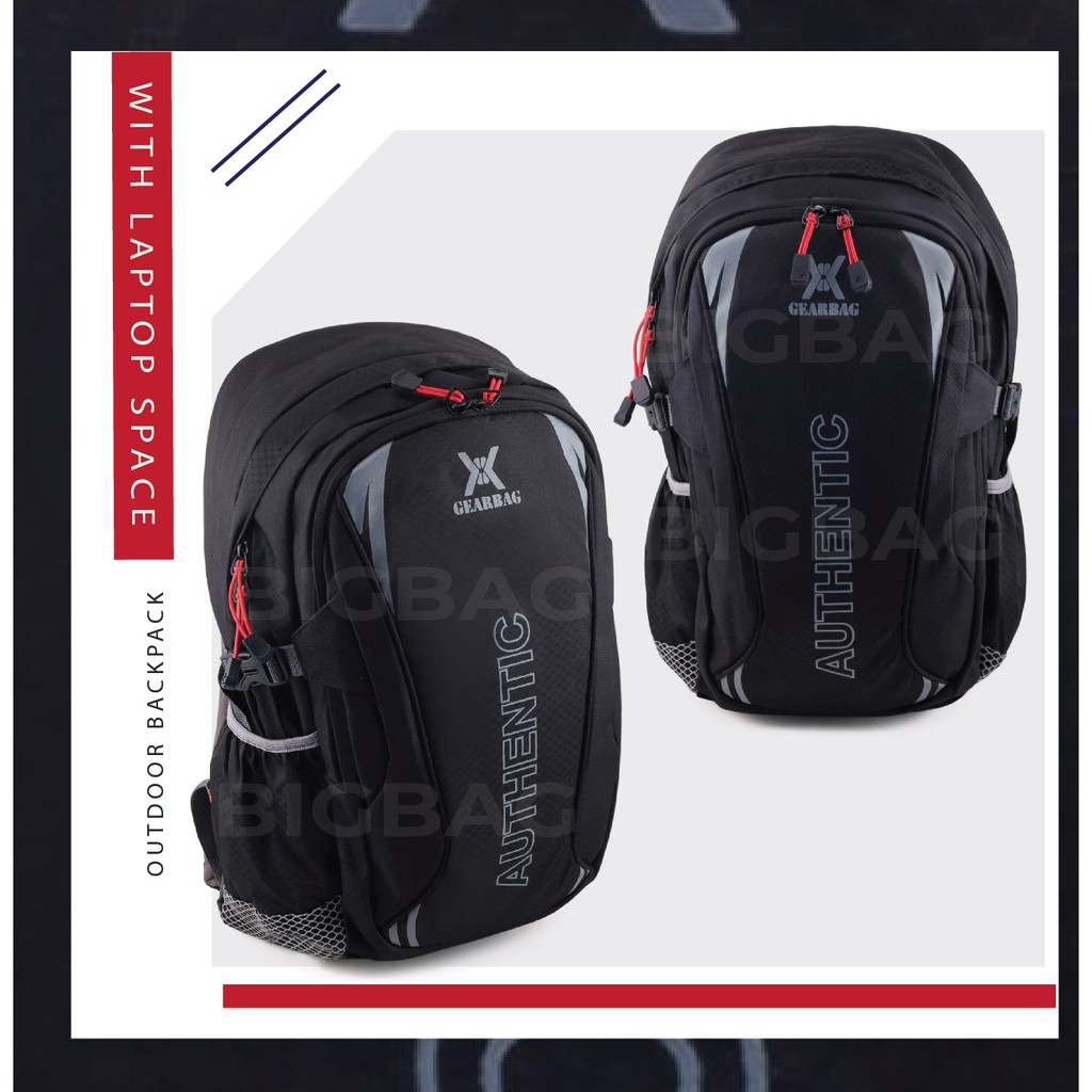 PTS -Tas Ransel Outdoor Pria Gear Bag CROSSBONES 13098  Laptop Backpack + FREE Raincover Promo Diskon