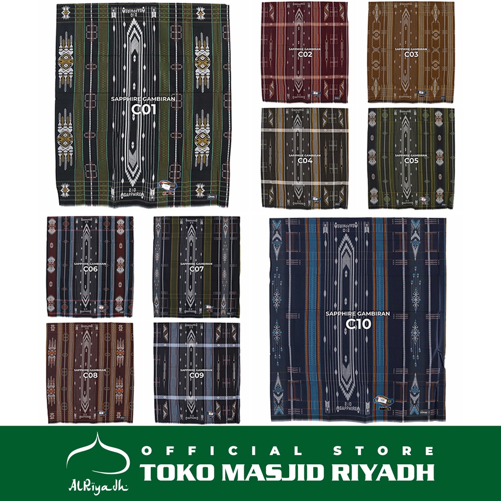 Sarung Sapphire Motif Jacquard Gambiran