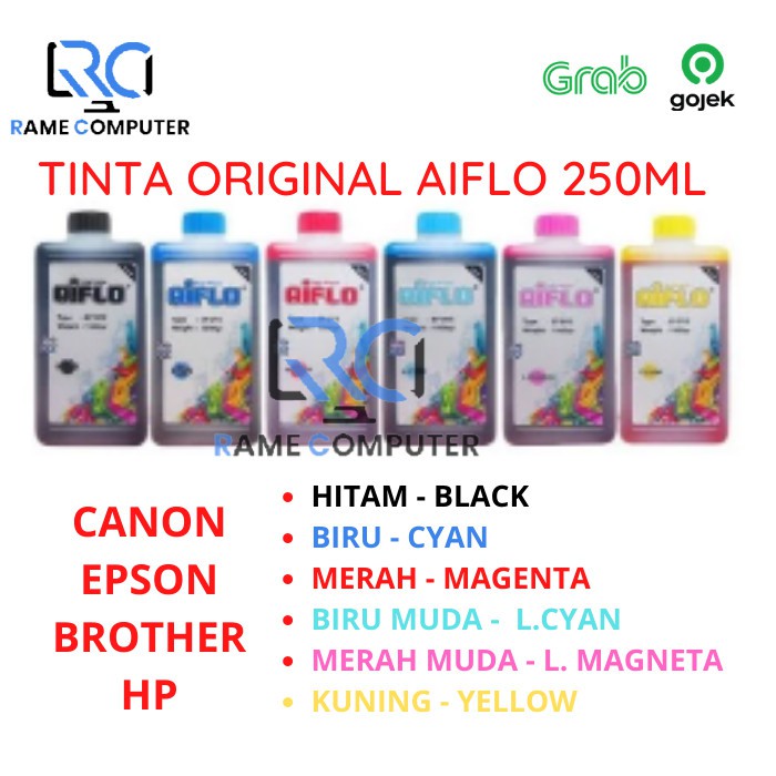 TINTA REFILL AIFLO UNTUK PRINTER Canon Epson HP Brother ISI 1000ML