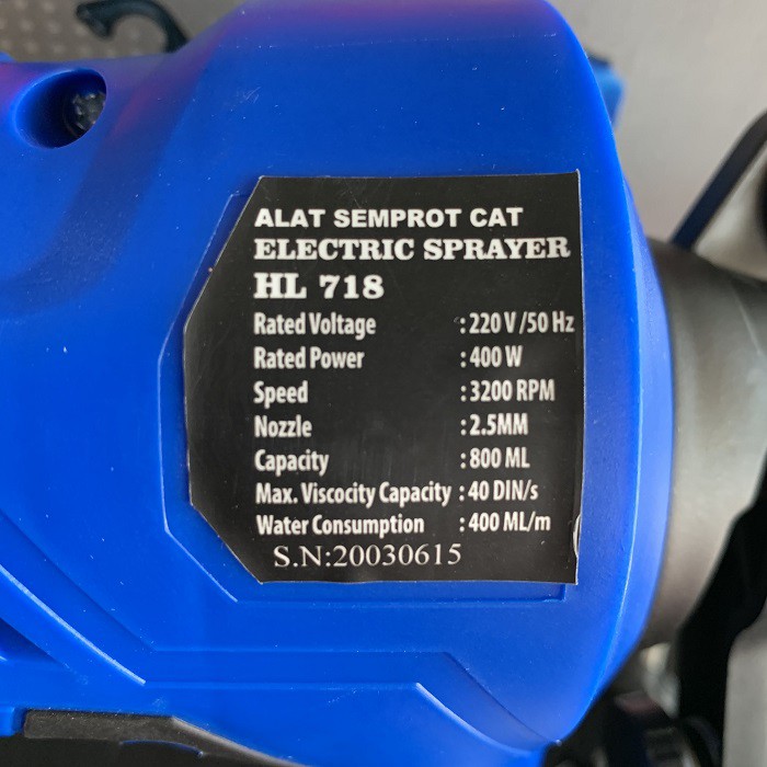 Mesin Cat Semprot HNL HL 718 Spray Gun Paint Zoom Elektrik