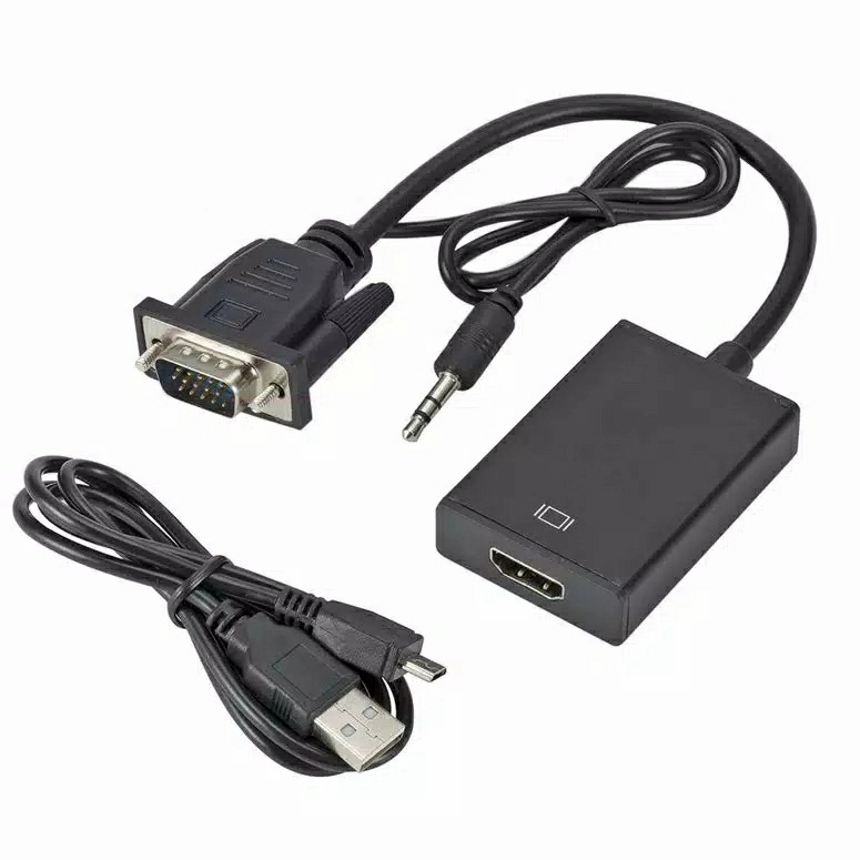 Converter Kabel VGA Male To HDMI Female with Audio