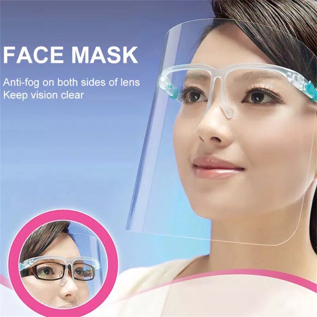 PAUL LORNA Face Shield Anti Fog Import / Pelindung Wajah Kacamata Transparan Mika / Protection Mask