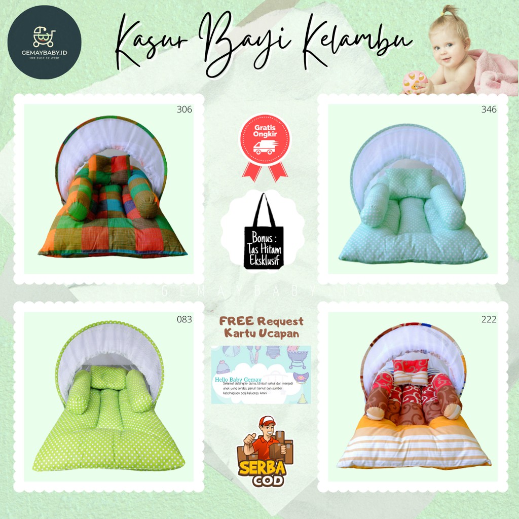 Perlengkapan Tempat Tidur Bayi Kasur Bayi Kelambu GEMAY Baby Gift Babyshop Box Tidur Bayi Newborn