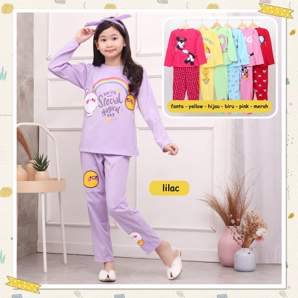 Setelan Baju Tidur Anak Perempuan 3-12 Tahun