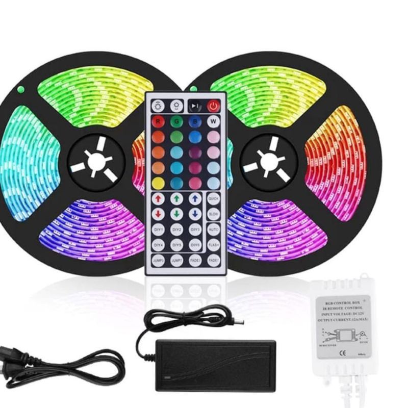 LED Strip 2835 / 5050 10Meter RGB Lengkap Remote BESAR