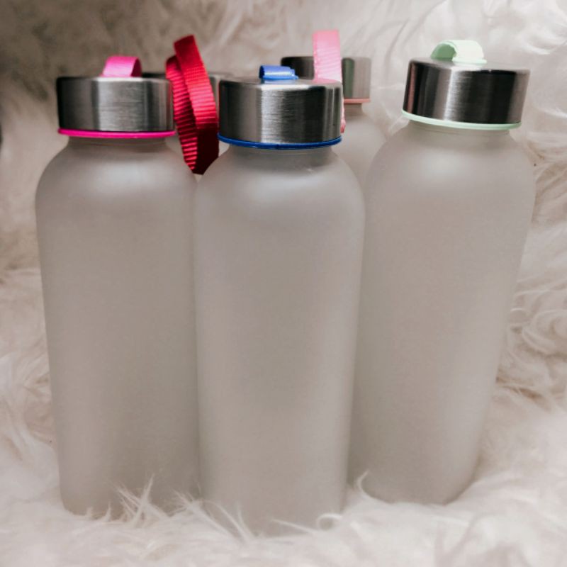 botol kaca doff 420ml/botol minum/botol tumbler/botoll doff