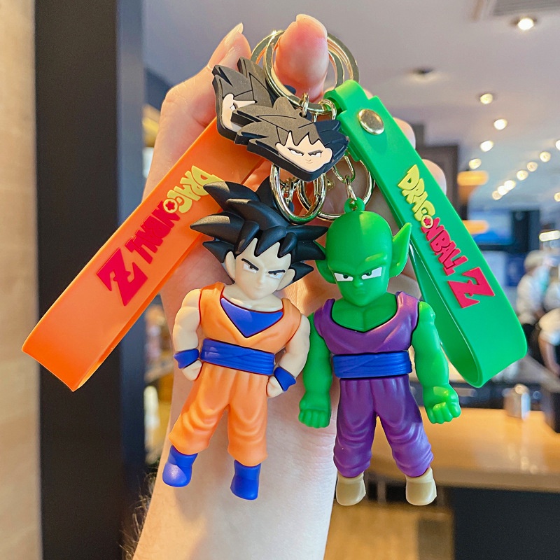 Gantungan Kunci Bentuk Boneka Dragon Ball Son Goku Gohan Bahan Silikon Untuk Anak Laki-Laki / Perempuan