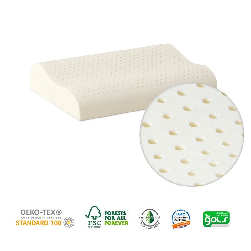 Bantal Tidur Latex, 100% Natural Latex Pillow, Peanut Pillow Livien Sleep