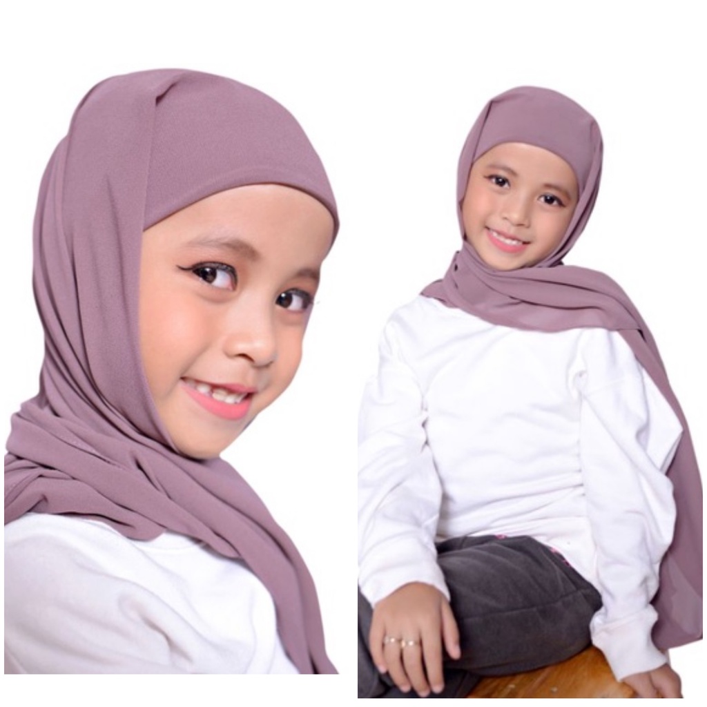 Jilbab / Hijab PASHMINA ANAK  SD SMP + INNER  / PASHMINA INNER / PASHMINA HODIE