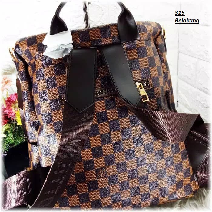 Shop99 315 Tas Ransel Wanita 3in1 2Resleting Tas Batam Import Murah Women Bag