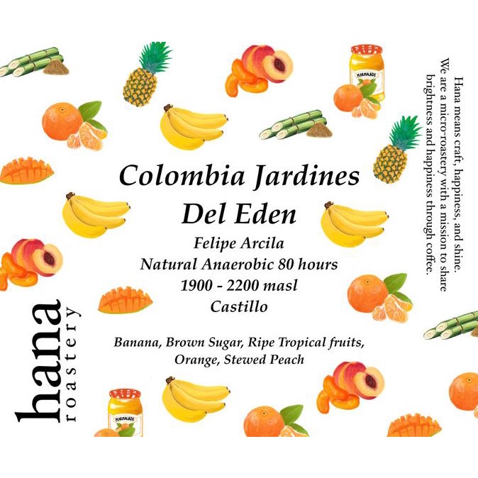 

[COD] Colombia Jardines Del Eden - Natural Anaerob Castillo - Hana Roastery [COD]