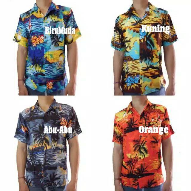 Kemeja Baju  Kaos Pantai Hawai Hawaii Reggae  Bali  Kelapa 