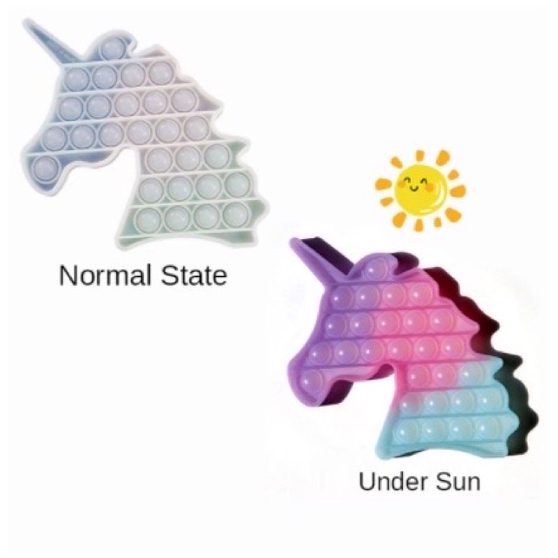 POP IT GLITER/POP IT GID/pop it viral/fidget/tiktok/mainan kekinian-Unicorn ChangeColour