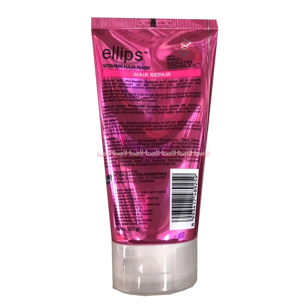 Ellips Vitamin Hair Mask hair Repair Pro Keratin Complex Rambut Elips Pink 120ml