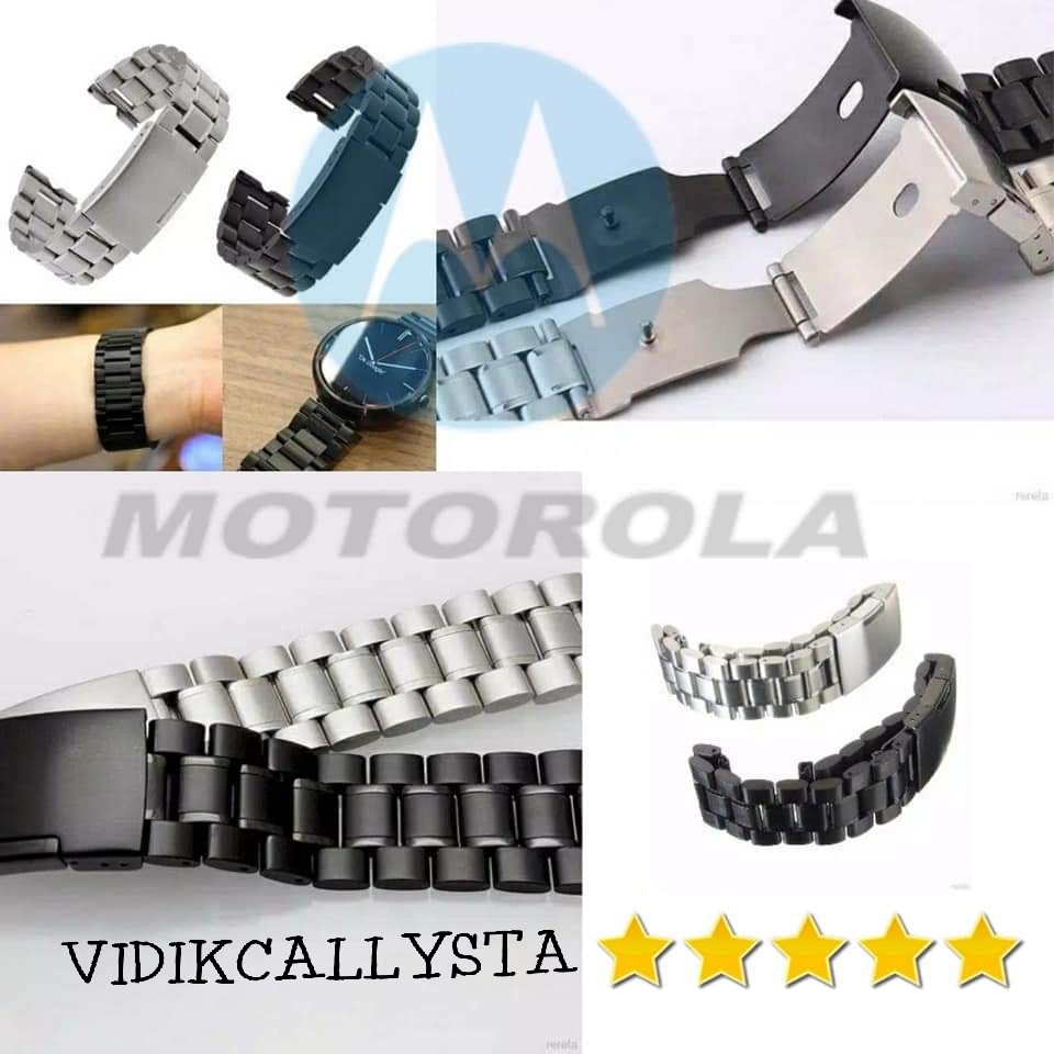 Tali strap Watch Jam tangan Motorola moto 360 1st gen Rantai Stainless Original OEM